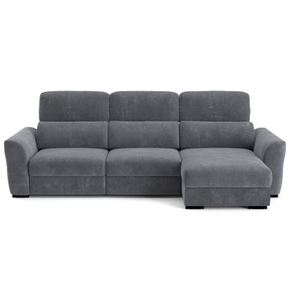 Canapé d'angle universel convertible trois places avec rangement TRENTO anthracite