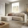 Canapé d'angle convertible avec coffre de rangement en L OLBIA angle gauche beige