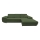 Canapé d'angle convertible avec rangement en L CASTELO droit vert