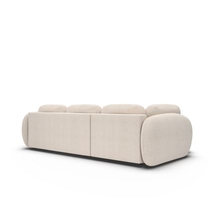 Canapé d'angle convertible avec rangement en L OLBIA gauche beige