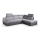 Canapé d'angle convertible en L avec rangement MATRIX gris droit