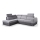 Canapé d'angle convertible en L avec rangement MATRIX gris, version gauche