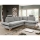 Canapé d'angle convertible en L AVESTA, revêtu de tissu, avec coffre de rangement, côté droit, gris