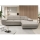 Canapé d'angle convertible en L CASTELO avec coffre de rangement, angle droit, gris