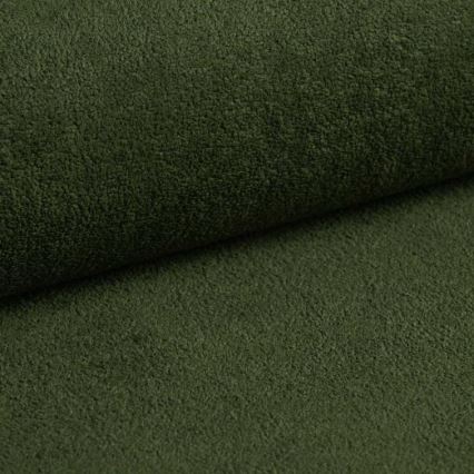 Canapé d'angle convertible en L CASTELO avec coffre de rangement, côté gauche, vert