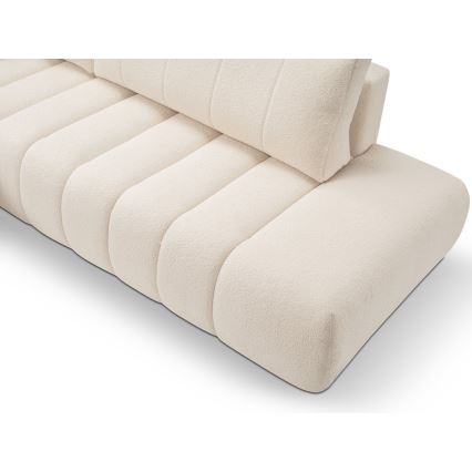 Canapé d'angle convertible en L DESIO, orientation gauche, beige, avec coffre de rangement