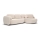 Canapé d'angle convertible en L OLBIA, côté droit, beige, avec coffre de rangement