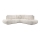 Canapé d'angle convertible en tissu avec rangement, forme en L ALMADA, côté droit, beige