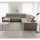 Canapé d'angle convertible en U à angle réversible avec coffre de rangement GRANADA, beige