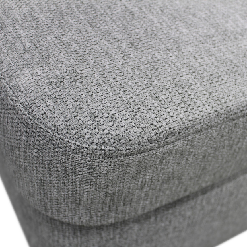 Canapé d'angle convertible en U avec coffre de rangement SERPA, version gauche, gris
