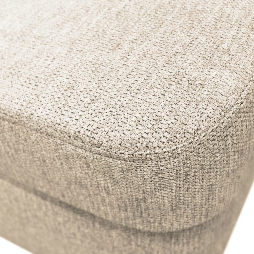 Canapé d'angle convertible en U SERPA avec coffre de rangement, côté droit, beige