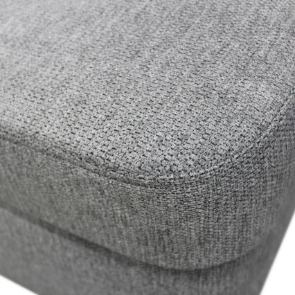 Canapé d'angle convertible en U SERPA avec coffre de rangement, côté droit, gris
