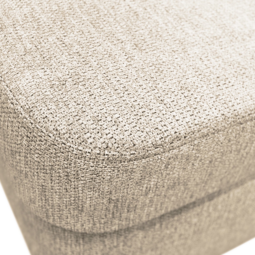 Canapé d'angle convertible en U SERPA avec coffre de rangement intégré — version gauche, beige