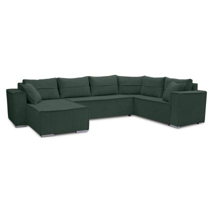 Canapé d'angle convertible en U universel LONDON vert