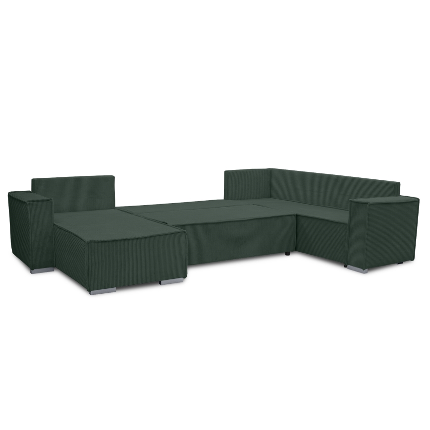 Canapé d'angle convertible en U universel LONDON vert