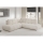Canapé d'angle convertible rembourré ALMADA en L, côté gauche, avec coffre de rangement, beige