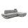 Canapé d'angle convertible rembourré avec rangement en L AVESTA droit gris
