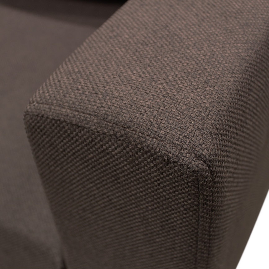 Canapé d'angle convertible universel en U SEYA marron avec rangement intégré