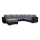 Canapé d'angle convertible universel rembourré YORK gris/noir