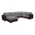 Canapé d'angle convertible universel rembourré YORK marron/beige