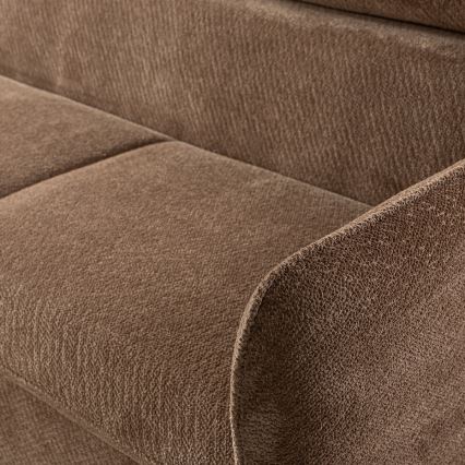 Canapé d'angle convertible en L avec rangement BEJA beige droit