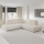 Canapé d'angle droit convertible ALMADA en L, rembourré, avec coffre de rangement, beige