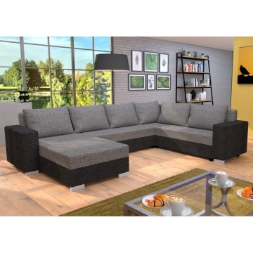 Canapé d'angle rembourré convertible en U YORK, universel — gris/beige/marron