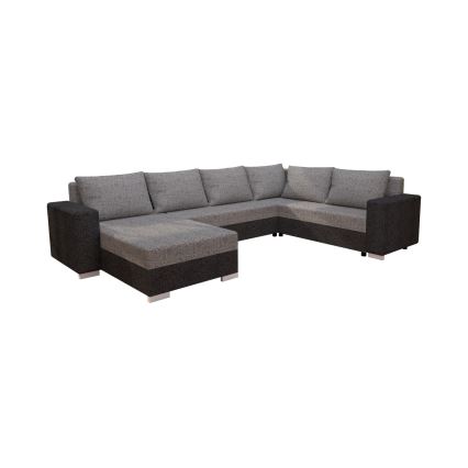 Canapé d'angle rembourré convertible en U YORK, universel — gris/beige/marron