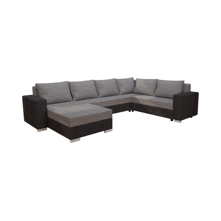 Canapé d'angle rembourré convertible en U YORK, universel — gris/beige/marron