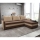 Canapé d'angle rembourré réversible et convertible en L BRISTOL marron/beige