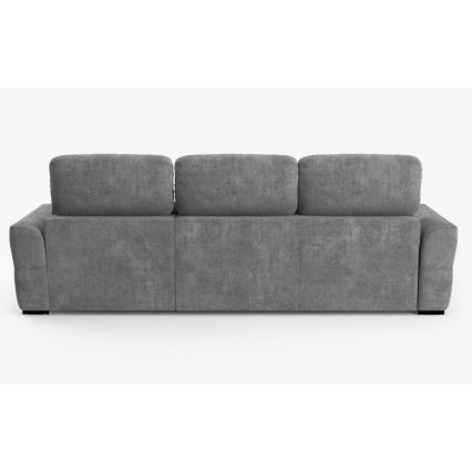 Canapé d'angle réversible convertible 3 places avec coffre de rangement TRENTO gris