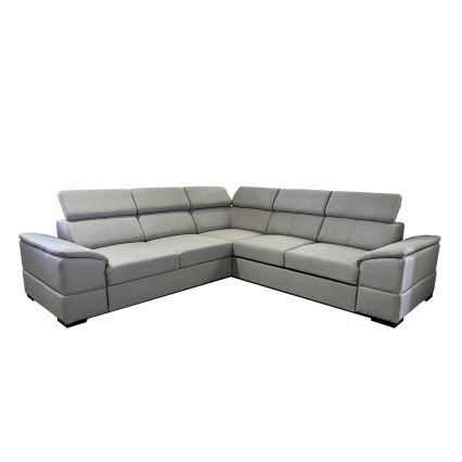 Canapé d'angle convertible réversible avec coffre de rangement GRANADA, gris