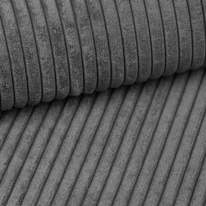 Canapé d'angle réversible convertible en L avec coffre de rangement SALVADA gris foncé