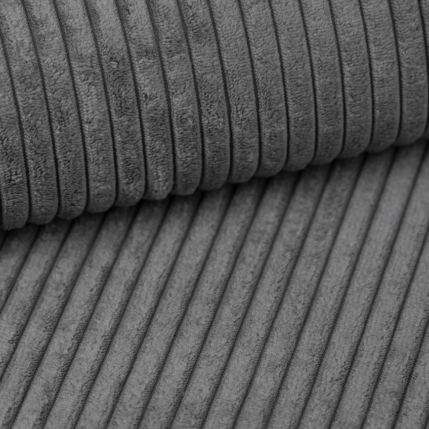 Canapé d'angle réversible convertible en L avec coffre de rangement SALVADA gris foncé