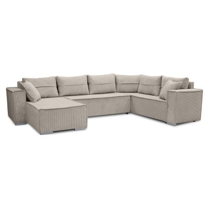 Canapé d'angle réversible convertible en U LONDON beige