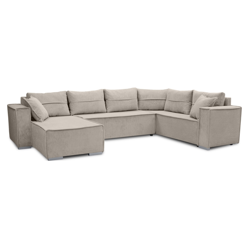Canapé d'angle réversible convertible en U LONDON beige