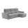 Canapé d'angle universel convertible 3 places avec rangement TRENTO gris clair