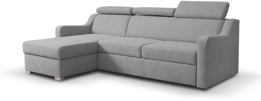 Canapé d'angle universel convertible avec rangement PORTO gris