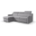 Canapé d'angle universel convertible avec rangement PORTO gris