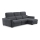 Canapé d'angle universel convertible trois places avec rangement TRENTO anthracite