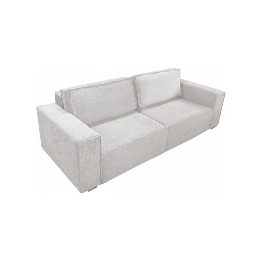 Canapé-lit 3 places convertible avec coffre de rangement RONDA beige