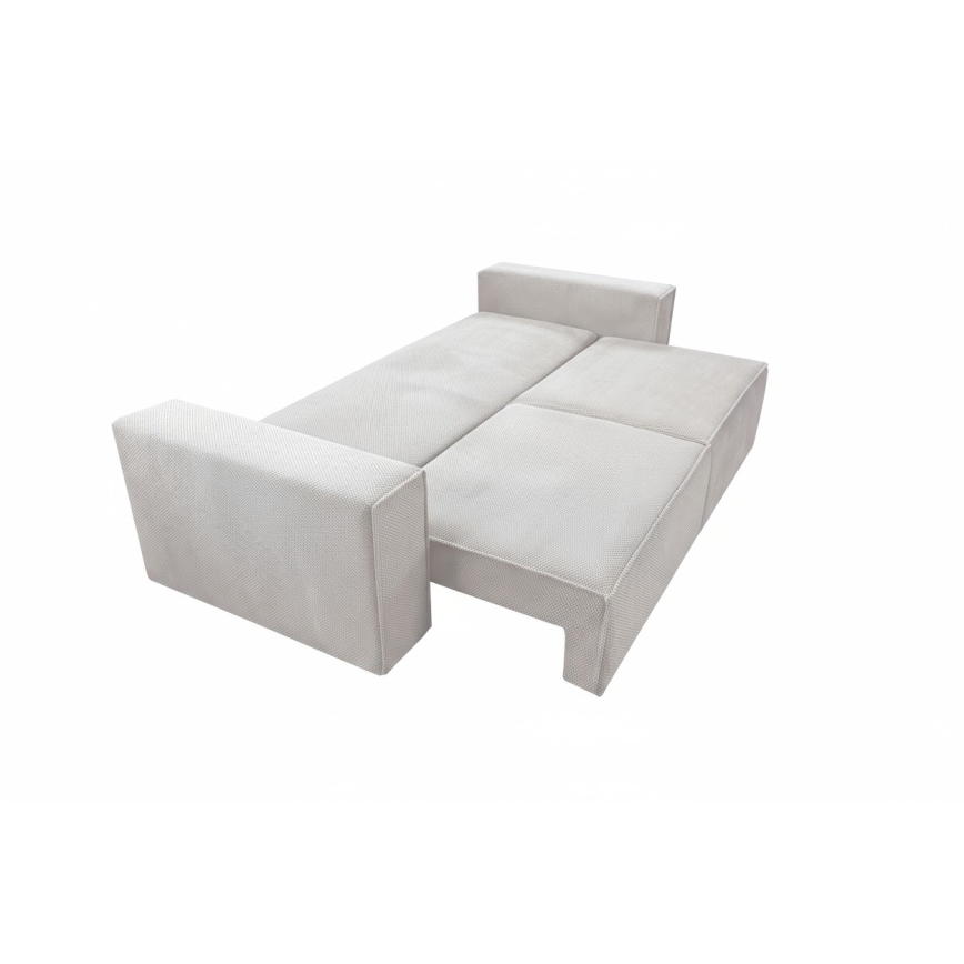 Canapé-lit 3 places convertible avec coffre de rangement RONDA beige