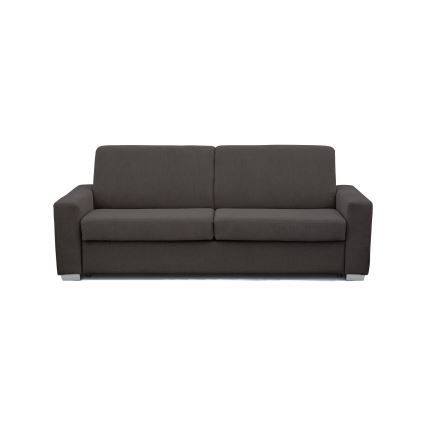 Canapé-lit 3 places LEKA, marron — conçu pour un couchage quotidien