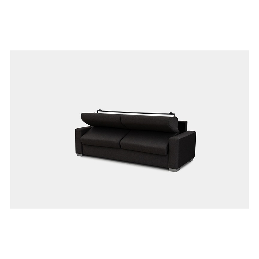Canapé-lit 3 places LEKA, marron — conçu pour un couchage quotidien