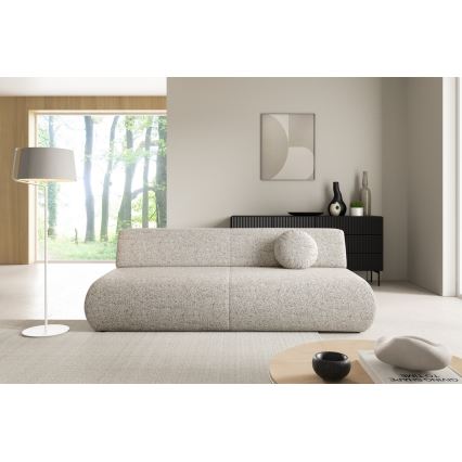 Canapé-lit 3 places PRATO avec coffre de rangement, beige