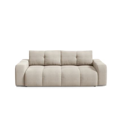 Canapé-lit 3 places rembourré avec coffre de rangement ALMADA beige
