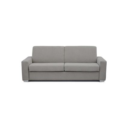 Canapé-lit convertible 3 places LEKA — pour couchage quotidien, gris