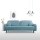 Canapé‑lit rembourré 3 places CLOUDY turquoise