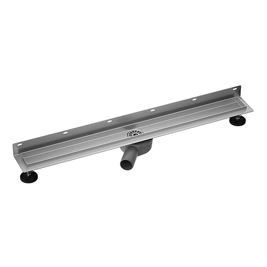 Caniveau de douche 94x10 cm argent/gris