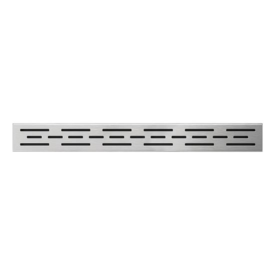 Caniveau d'évacuation 59,5x2,3 cm inox/argenté